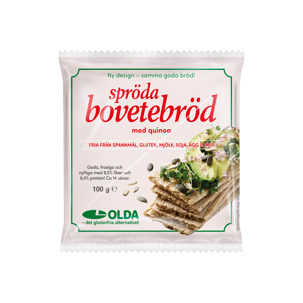 Olda Spröda Bovetebröd Glutenfri 100g